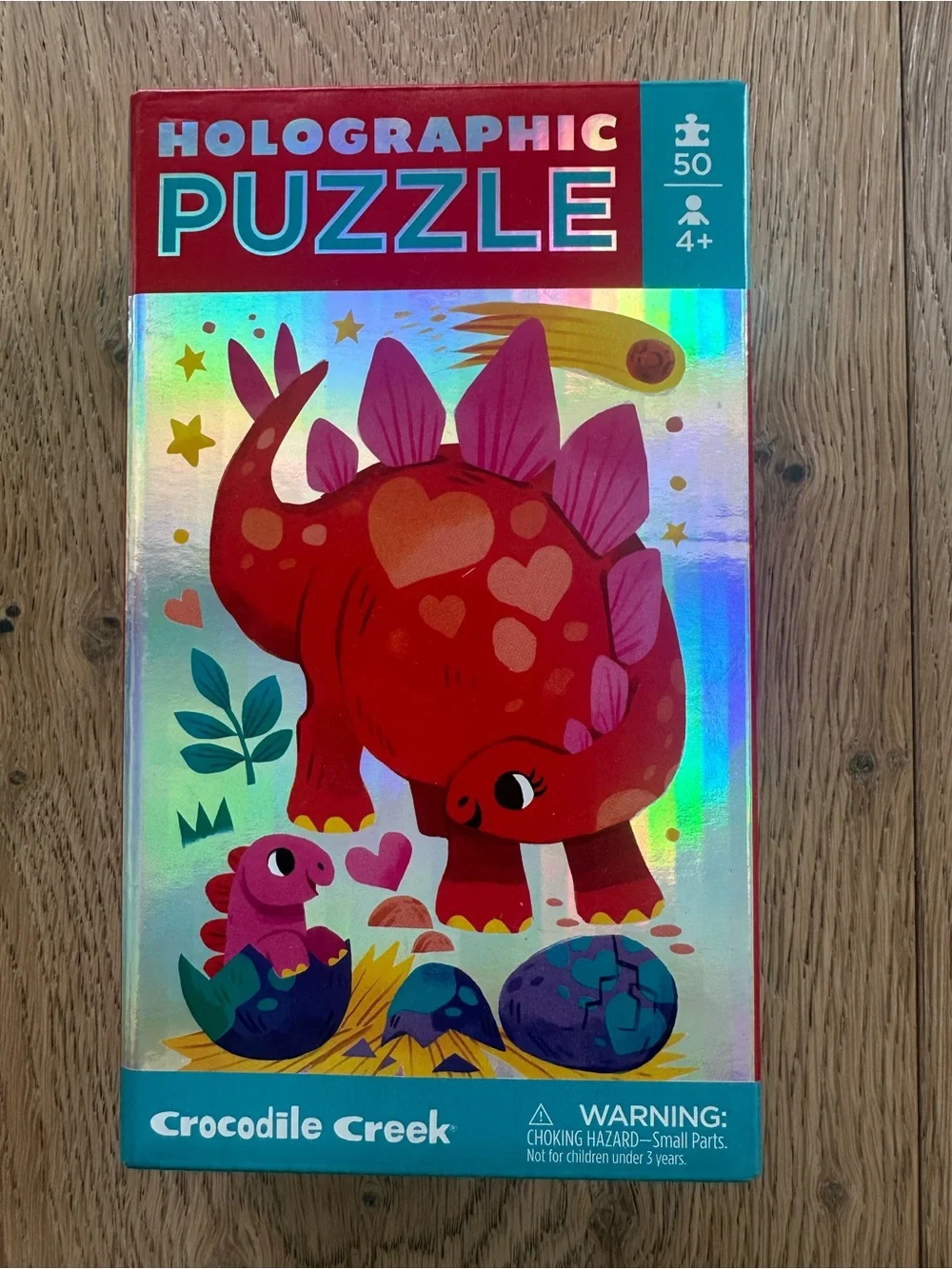 NEW Crocodile Creek Holographic Red Dinosaur Puzzle - 50 pc